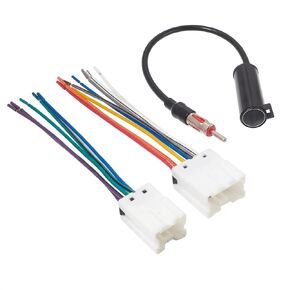 Radio Wiring Harness with Antenna Adapter Kit for Installing Aftermarket Stereo CD Receiver Fits 1998-2012 Frontier Pathfinder Titan and 1990-2008 G2 QX4 in Saudi Arabia