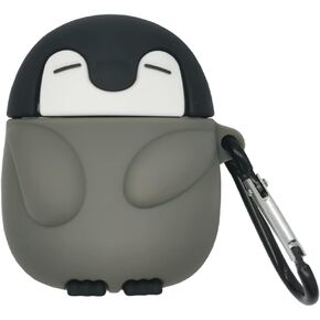 Compatible with AirPods 1/2 Case, Penguin Silicone Skin Funny Kawaii Cartoon 3D Cute Protective Cover for AirPods 1&2 in Saudi Arabia
