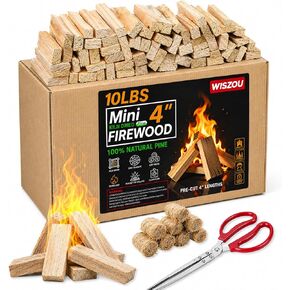 Mini Fire Stick Kit with Fire Starter & Tongs, 4'' Kiln-Dried Pine Firewood in Saudi Arabia