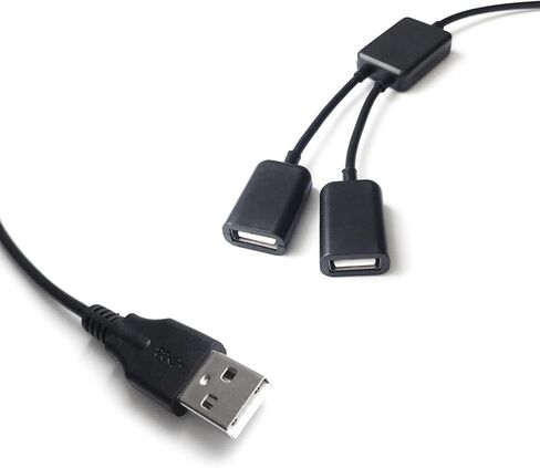 USB Y Splitter Adapter 1 Male to 2 Female for Data Sync in Kuwait