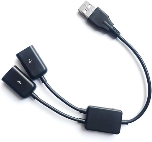 USB Y Splitter Adapter 1 Male to 2 Female for Data Sync in Kuwait