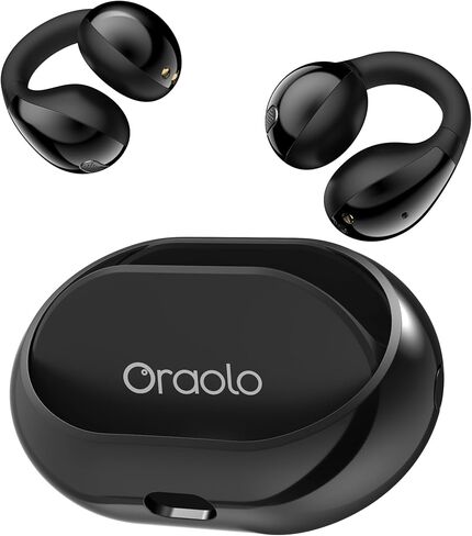Oraolo Open Ear AC600 Headphones, Bluetooth 6.0 Wireless Earbuds with HiFi Stereo, Clip-On Earbuds with ENC Clear Call, 24H Playtime, Touch Control, IPX6 Waterproof Wireless Headphones for Outdoor in Kuwait