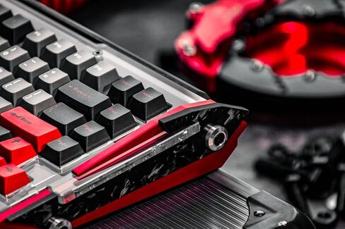 Black Diamond RT Hall Effect Magnetic Gaming Keyboard 75%, 0.04mm Accuracy, 8k Polling Rate, 0.25ms Latency, Leaf Spring Mount Mechanical Feel, Custom Fixed-Wall Magnetic Switch, Shadow Crimson in Kuwait
