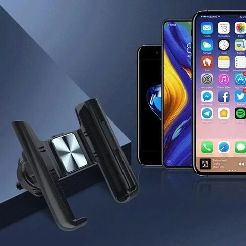 Car Phone Holder 360° Rotation Stand for Cell Phone Universal Auto Phone Holder in Car Air Vent Clip Mount GPS Support (Black) in Kuwait