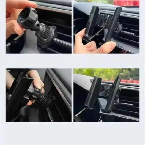 Car Phone Holder 360° Rotation Stand for Cell Phone Universal Auto Phone Holder in Car Air Vent Clip Mount GPS Support (Black) in Kuwait