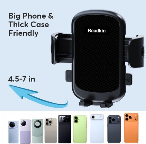 Car Phone Holder,2026 Military Grade,Strongest Suction, Heat Resistant Material, Universal Dashboard and Windshield Mount with Adjustable Suction Cup, Compatible with All Smartphones in Kuwait