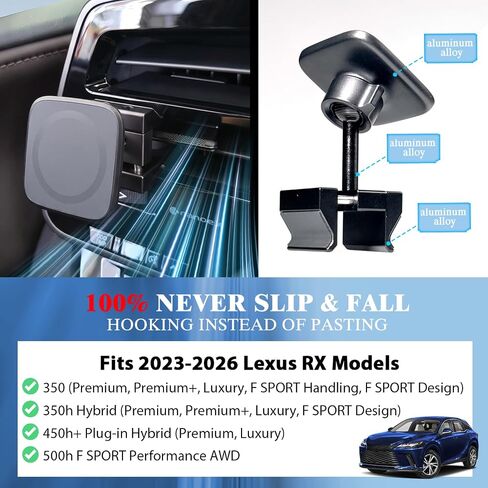 Aluminum Phone Mount for 2023-2026 Lexus RX 350/350h/450h+/500h in Kuwait