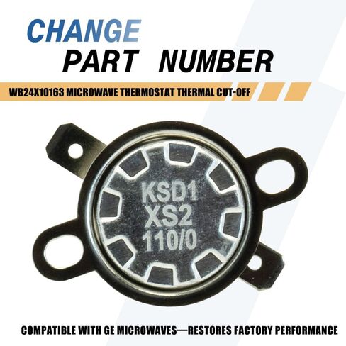 2-Pack WB24X10163 Microwave Thermostat Thermal Cut-Off Compatible with GE Replacements 1473862 AP4339925 PS2321377 EAP2321377 in Kuwait