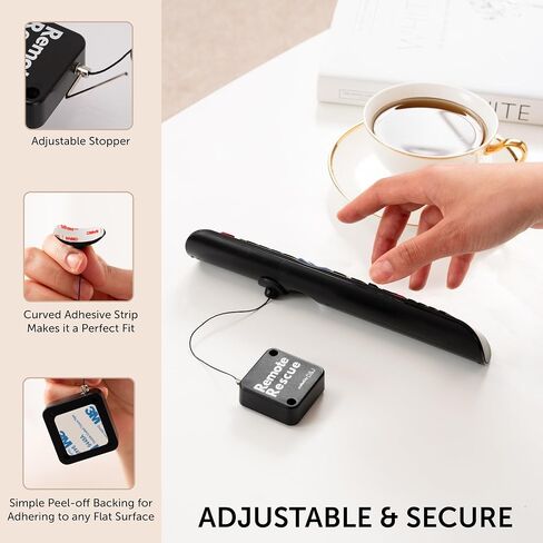 Remote Rescue - Retractable String Leash, Adheres to Any Surface, Anti-Loss System for Any Remote (2 Pack) in Kuwait