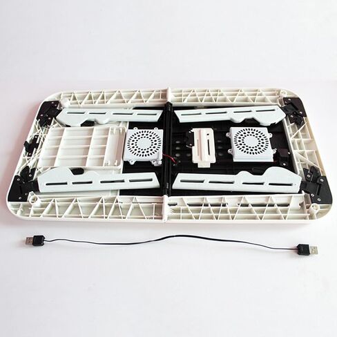 Foldable Laptop Tray Desk with Cooling Fans and Adjustable Angle in Kuwait