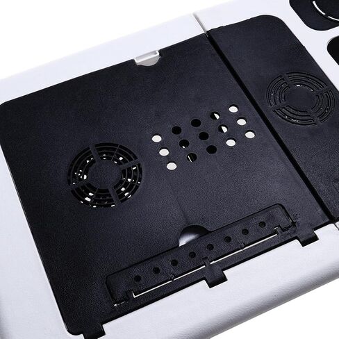 Foldable Laptop Tray Desk with Cooling Fans and Adjustable Angle in Kuwait