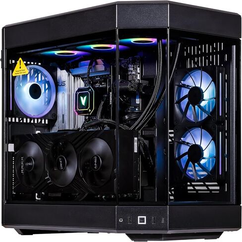 Velztorm Black Praetix 3D Custom Built Y60 Gaming Desktop PC (GeForce RTX 5080 16GB (>4090), Liquid Cooled AMD Ryzen 7 9800X3D, 64GB DDR5, 2TB PCIe SSD, 1000W PSU, WiFi 7, Win11Home) in Kuwait