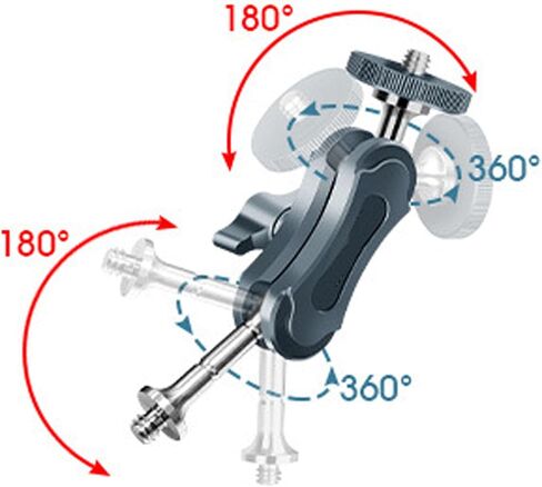 Flexible Articulating Magic Arm with Single Ball Heads, 1/4 Inch Screw for Camera Tripods LED Light, Adjustable Articulating Arm, Aluminum in Kuwait