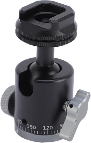 Fabater Aluminum Alloy Tripod Ball Head with Cold Shoe Mount, 360 Degree Rotation for Cameras and Smart Devices, Suitable for Videographers and Outdoor Shooters in Kuwait