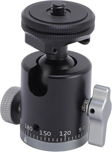 Fabater Aluminum Alloy Tripod Ball Head with Cold Shoe Mount, 360 Degree Rotation for Cameras and Smart Devices, Suitable for Videographers and Outdoor Shooters in Kuwait