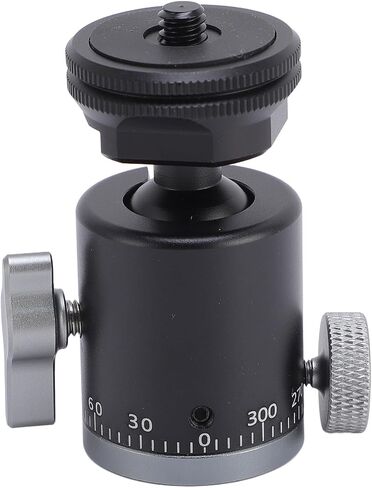 Fabater Aluminum Alloy Tripod Ball Head with Cold Shoe Mount, 360 Degree Rotation for Cameras and Smart Devices, Suitable for Videographers and Outdoor Shooters in Kuwait