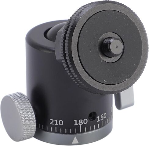Fabater Aluminum Alloy Tripod Ball Head with Cold Shoe Mount, 360 Degree Rotation for Cameras and Smart Devices, Suitable for Videographers and Outdoor Shooters in Kuwait