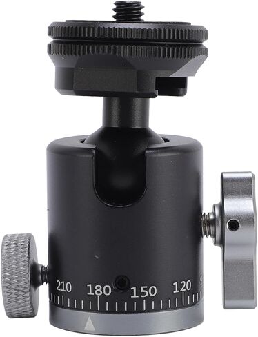 Fabater Aluminum Alloy Tripod Ball Head with Cold Shoe Mount, 360 Degree Rotation for Cameras and Smart Devices, Suitable for Videographers and Outdoor Shooters in Kuwait