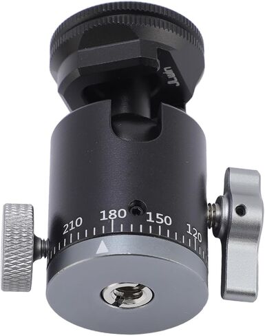 Fabater Aluminum Alloy Tripod Ball Head with Cold Shoe Mount, 360 Degree Rotation for Cameras and Smart Devices, Suitable for Videographers and Outdoor Shooters in Kuwait