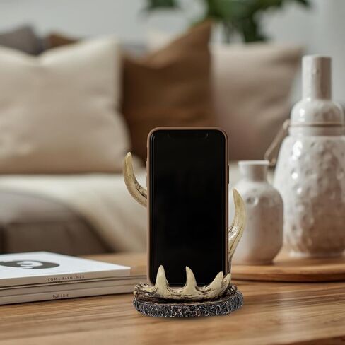 BestGiftEver Faux Antler Cell Phone Stand – Deer Antler Resin Holder in Kuwait