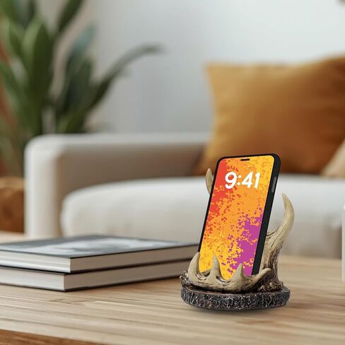 BestGiftEver Faux Antler Cell Phone Stand – Deer Antler Resin Holder in Kuwait