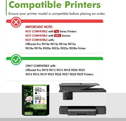 962XL Ink Cartridges Combo Pack for HP Ink 962 OfficeJet Pro 9015e 9010 in Kuwait
