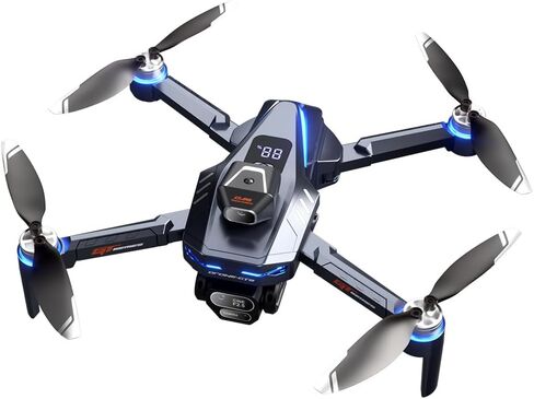 Foldable Drone for Adults, GT8 RC FPV Quadcopter with Triple HD Camera, 360° Intelligent Obstacle Avoidance, Optical Flow Hover Brushless Drone, LCD Screen Remote Control, Gesture Shooting Mini Aerial Photography Drone for Beginners Outdoor Travel in Kuwait