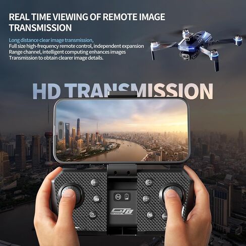 Foldable Drone for Adults, GT8 RC FPV Quadcopter with Triple HD Camera, 360° Intelligent Obstacle Avoidance, Optical Flow Hover Brushless Drone, LCD Screen Remote Control, Gesture Shooting Mini Aerial Photography Drone for Beginners Outdoor Travel in Kuwait
