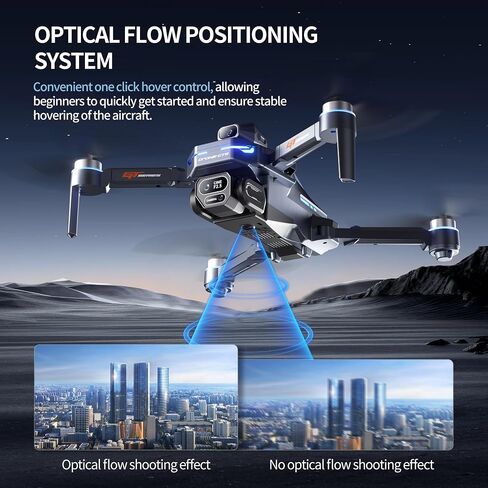 Foldable Drone for Adults, GT8 RC FPV Quadcopter with Triple HD Camera, 360° Intelligent Obstacle Avoidance, Optical Flow Hover Brushless Drone, LCD Screen Remote Control, Gesture Shooting Mini Aerial Photography Drone for Beginners Outdoor Travel in Kuwait