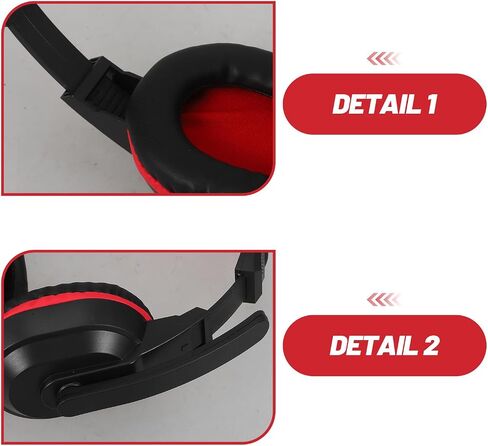 ibasenice Red Wired Gaming Stereo Headset with Mic for PC Calls in Kuwait
