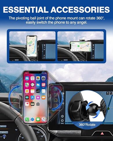 Autorder Car Phone Holder for Toyota Venza 2021 2022 2023 2024 Accessories Phone Mount 12.3" Screen Cell Phone Automobile Cradles 360 Degree Rotation (Not fit Screen with Automatic Light Sensor) in Kuwait