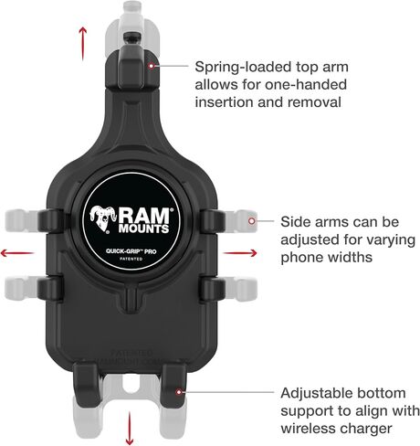 RAM MOUNTS Quick-Grip Pro Phone Mount with Twist-Lock Suction Cup in Kuwait