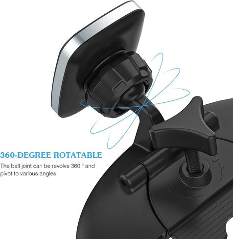 Car Phone Mount,Magnetic Cd Slot Car Mount Phone Holder 6 Magnet for iPhone 11 Pro Xs MAX XR XS X 8 7 Plus, Galaxy S10 S10+ S10e S9 Note 9 (Black) in Kuwait