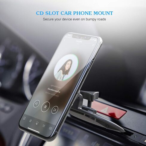 Car Phone Mount,Magnetic Cd Slot Car Mount Phone Holder 6 Magnet for iPhone 11 Pro Xs MAX XR XS X 8 7 Plus, Galaxy S10 S10+ S10e S9 Note 9 (Black) in Kuwait