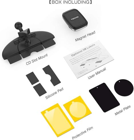 Car Phone Mount,Magnetic Cd Slot Car Mount Phone Holder 6 Magnet for iPhone 11 Pro Xs MAX XR XS X 8 7 Plus, Galaxy S10 S10+ S10e S9 Note 9 (Black) in Kuwait