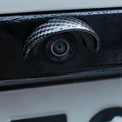 Rear Camera Rain Cover, Curved PVC Lens Hood, 2Pcs in Kuwait
