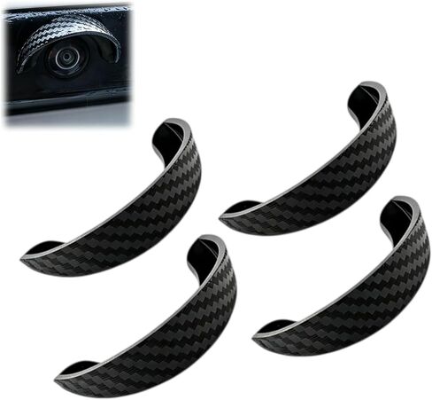 2/4pcs Backup Camera Rain Hood Cover Waterproof Lens Shield (Black*2) in Kuwait