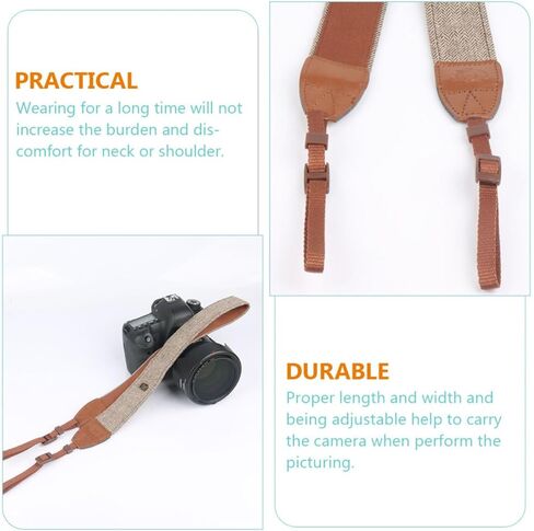 OSALADI Camera Shoulder Strap Wide Cotton Leather Sling for Photographers in Kuwait
