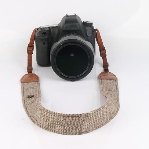 OSALADI Camera Shoulder Strap Wide Cotton Leather Sling for Photographers in Kuwait