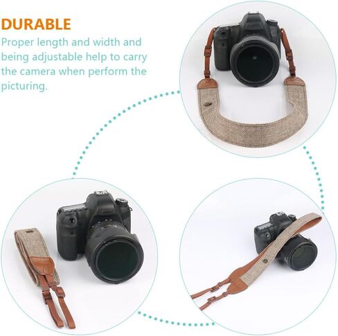 OSALADI Camera Shoulder Strap Wide Cotton Leather Sling for Photographers in Kuwait