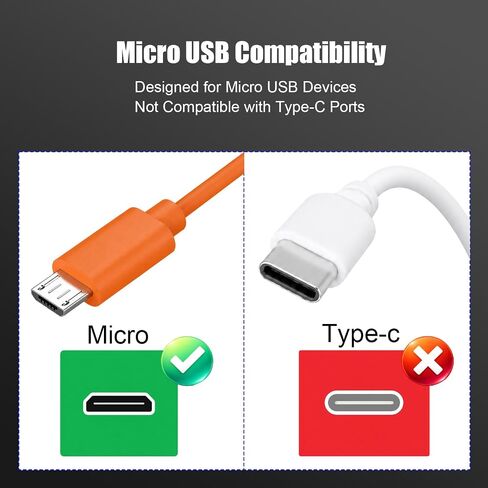 5V Charger Adapter Kit Compatible with Ring Doorbell 2/3/3 Plus/4,3.3ft in Kuwait