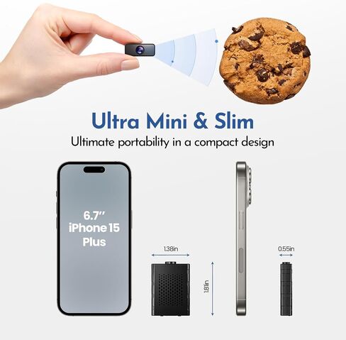 Criuste Mini Camera with Free Cloud, 4K Nanny Cam Hidden Home Spy Camera for Security | Night Vision Motion Detection (2A01) in Kuwait