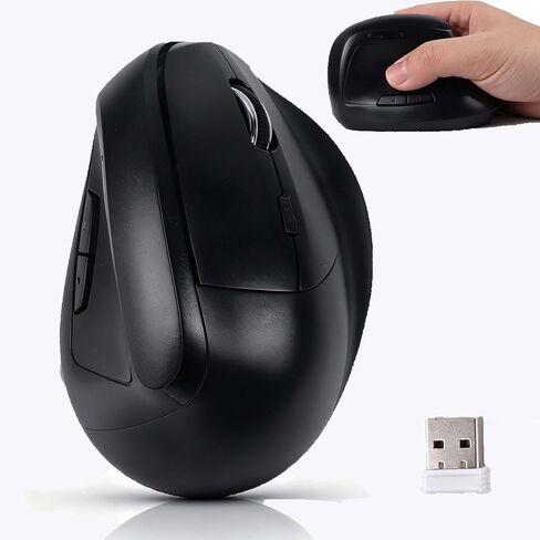 Ergonomic Mouse, Bluetooth Wireless Vertical Mouse,Rechargeable Silent Click,1600DPI, Comfortable Grip,for Office Home Use, PC Laptop Tablet Computer Mac Desktop Notebook -Reduce Wrist Pain(Blue) in Kuwait