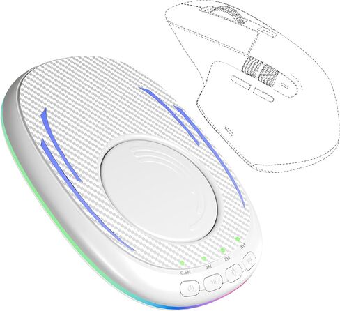 Mouse Jiggler Undetectable, USB Mouse Mover with Timer (0.5H/1H/2H/4H), Ultra-Thin Silent Mouse Wiggler, Plug & Play Activity Keeper with Breathing Light for Laptop & PC in Kuwait