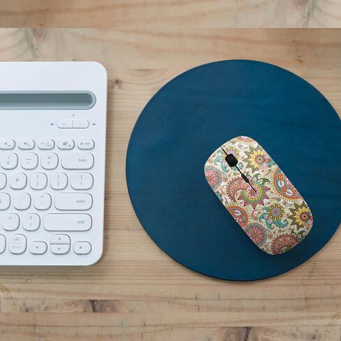2.4GHz USB Wireless Mouse, Paisley Flowers Pattern, Ergonomic Slim Computer Mice for Kids in Kuwait