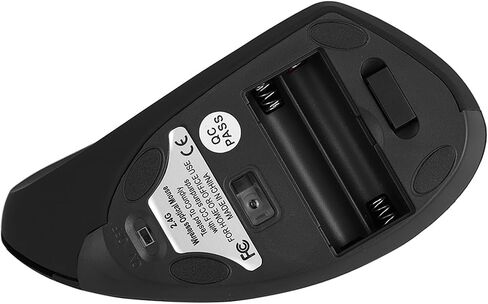 Mouse Vertical, Ergonomic Vertical Mouse Ergonomic Vertical Gaming Mouse Non Delay 2.4GHz Optical 1600DPI for Pc Laptop (Black) in Kuwait