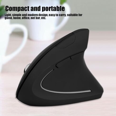 Mouse Vertical, Ergonomic Vertical Mouse Ergonomic Vertical Gaming Mouse Non Delay 2.4GHz Optical 1600DPI for Pc Laptop (Black) in Kuwait