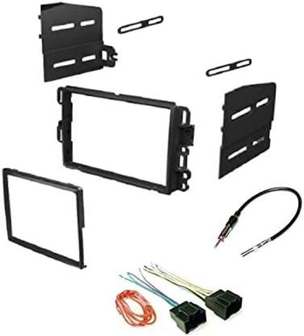 Double Din Car Radio Stereo Kit, Wire Harness, and AM/FM Antenna Adapter -Made for Chevrolet: 2007-2011 Avalanche/Tahoe/Suburban, 2008-2011 Express/Silverado +More -No Factory External Amp Vehicles in Kuwait
