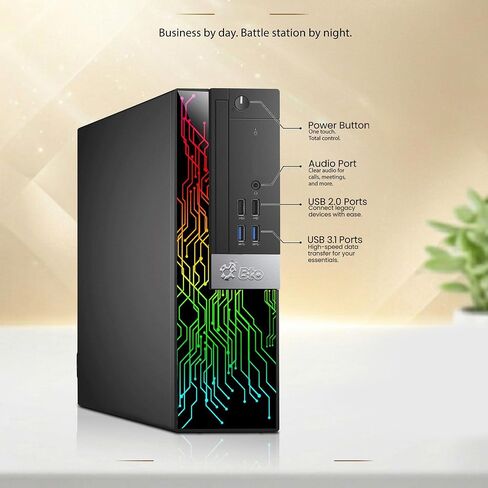 BTO RGB SFF Desktop Computer — Intel Core i5-8500 8th Gen — 16GB DDR4 RAM — 128GB SSD — 500GB HDD — GeForce GT 1030 — RGB Keyboard & Mouse — Wi-Fi — Gaming PC — Windows 11 Pro (Renewed) in Kuwait