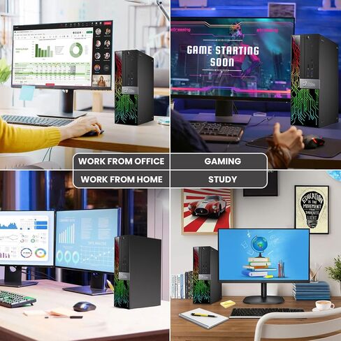 BTO RGB SFF Desktop Computer — Intel Core i5-8500 8th Gen — 16GB DDR4 RAM — 128GB SSD — 500GB HDD — GeForce GT 1030 — RGB Keyboard & Mouse — Wi-Fi — Gaming PC — Windows 11 Pro (Renewed) in Kuwait